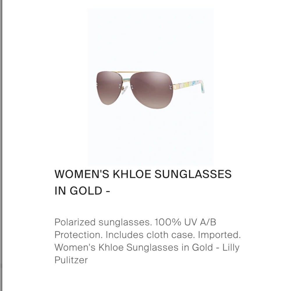 Lilly pulitzer sunglasses Khloe Finished my wish, New